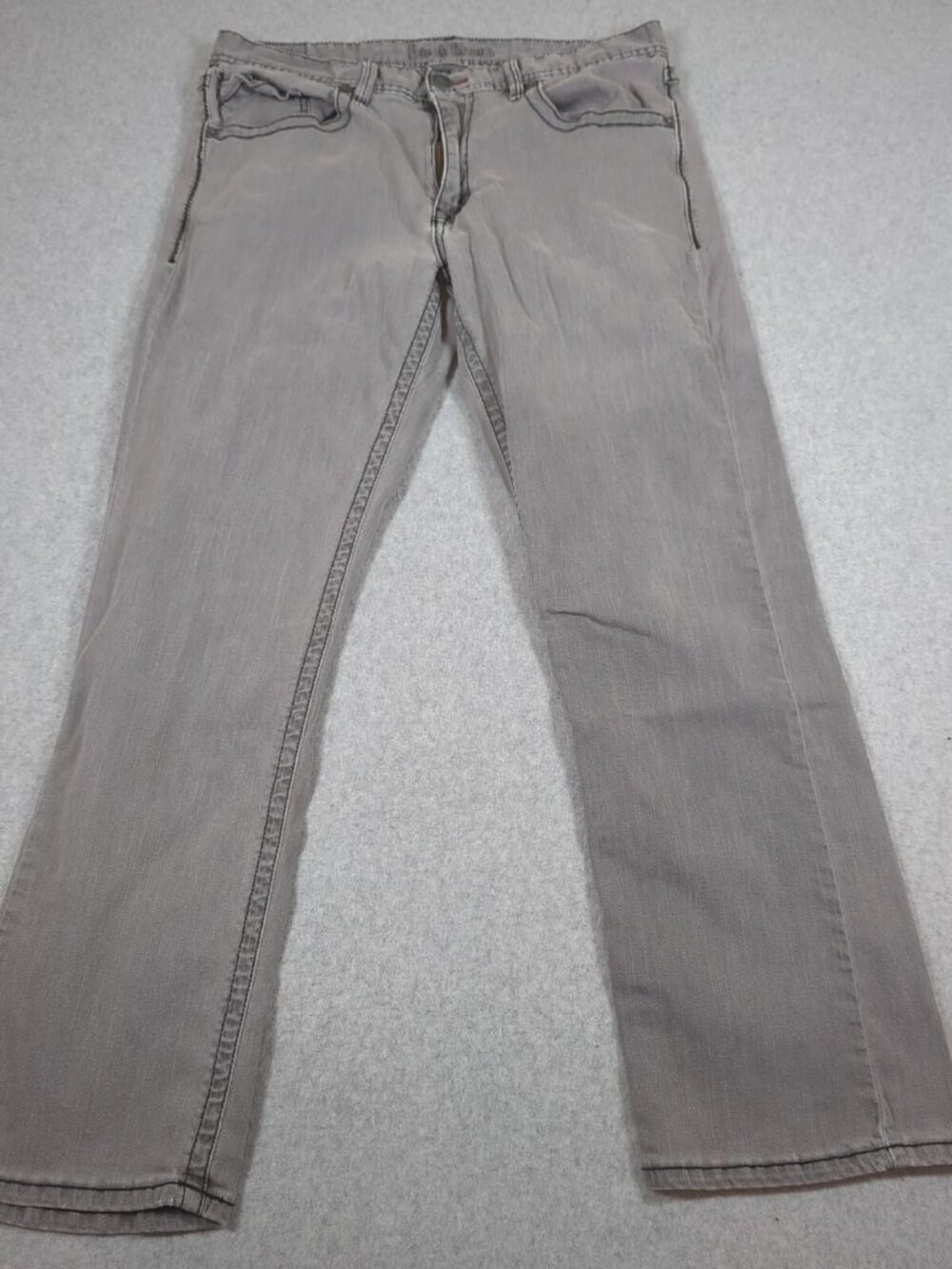 Axe & Crown Jeans Men's 34x32 (Actual 34x30) Gray Denim Straight Leg Stretch